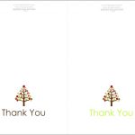 Thank You Cards Printable | Printable   Christmas Thank You Cards Printable Free