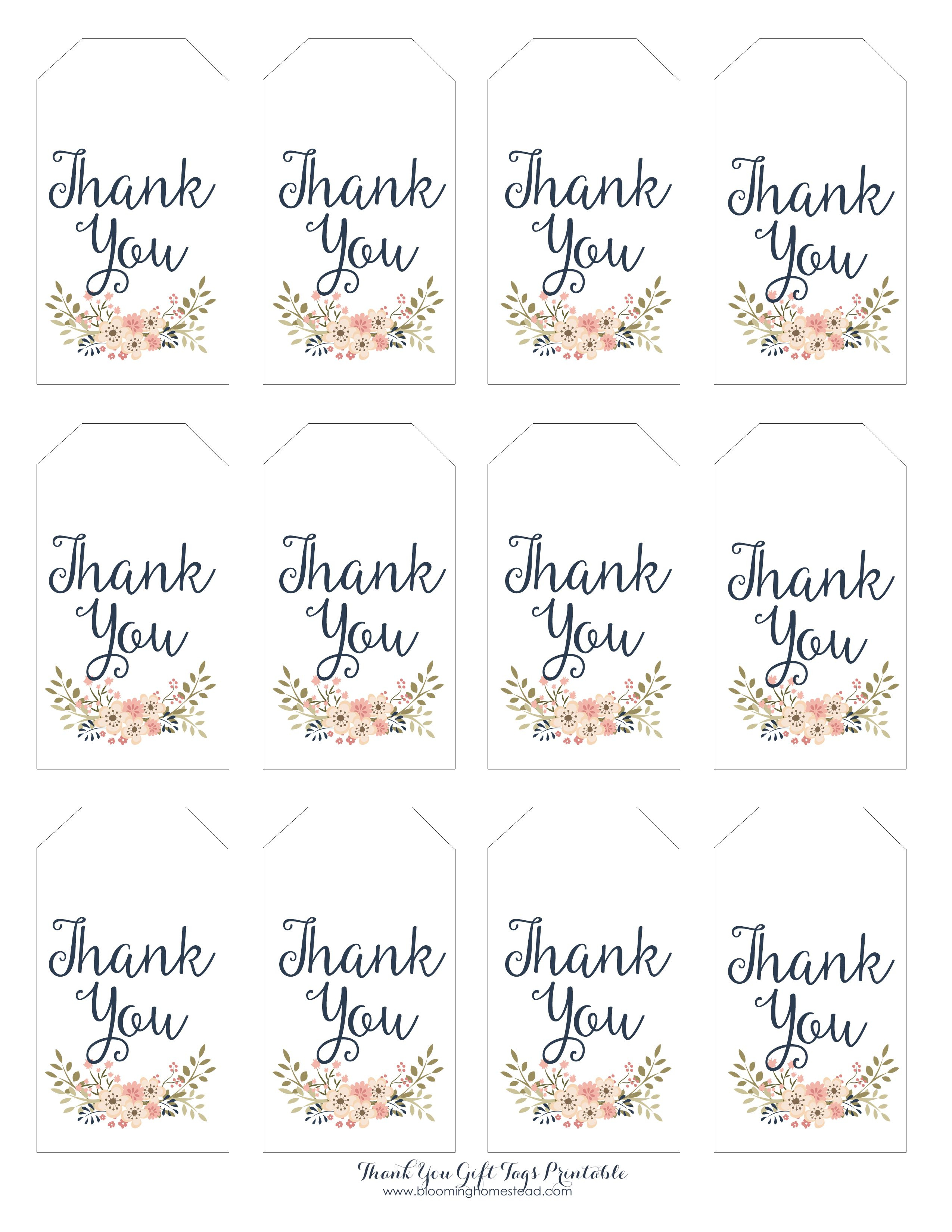 Thank You Gift Tags | Gift Ideas | Pinterest | Thank You Gifts - Free Printable Thank You Tags For Birthday Favors