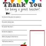 Thank You Teacher Free Printable | School Days | Pinterest | Teacher   Free Printable Teacher Appreciation Cards To Color