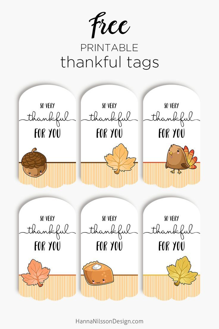 Thankful For You Tags| Free Printable Tags For Thanksgiving Gifts - Thankful For You Free Printable Tags