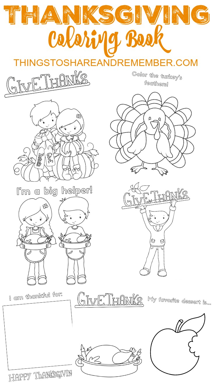 Thanksgiving Coloring Books 7 #9179 - Thanksgiving Printable Books Free