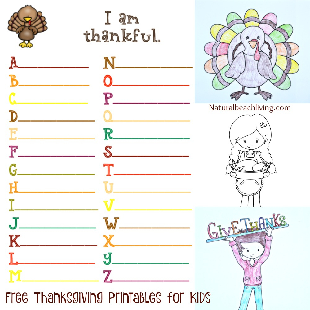 Thanksgiving Printables For Kids - Natural Beach Living - Free Printable Activities For Adults