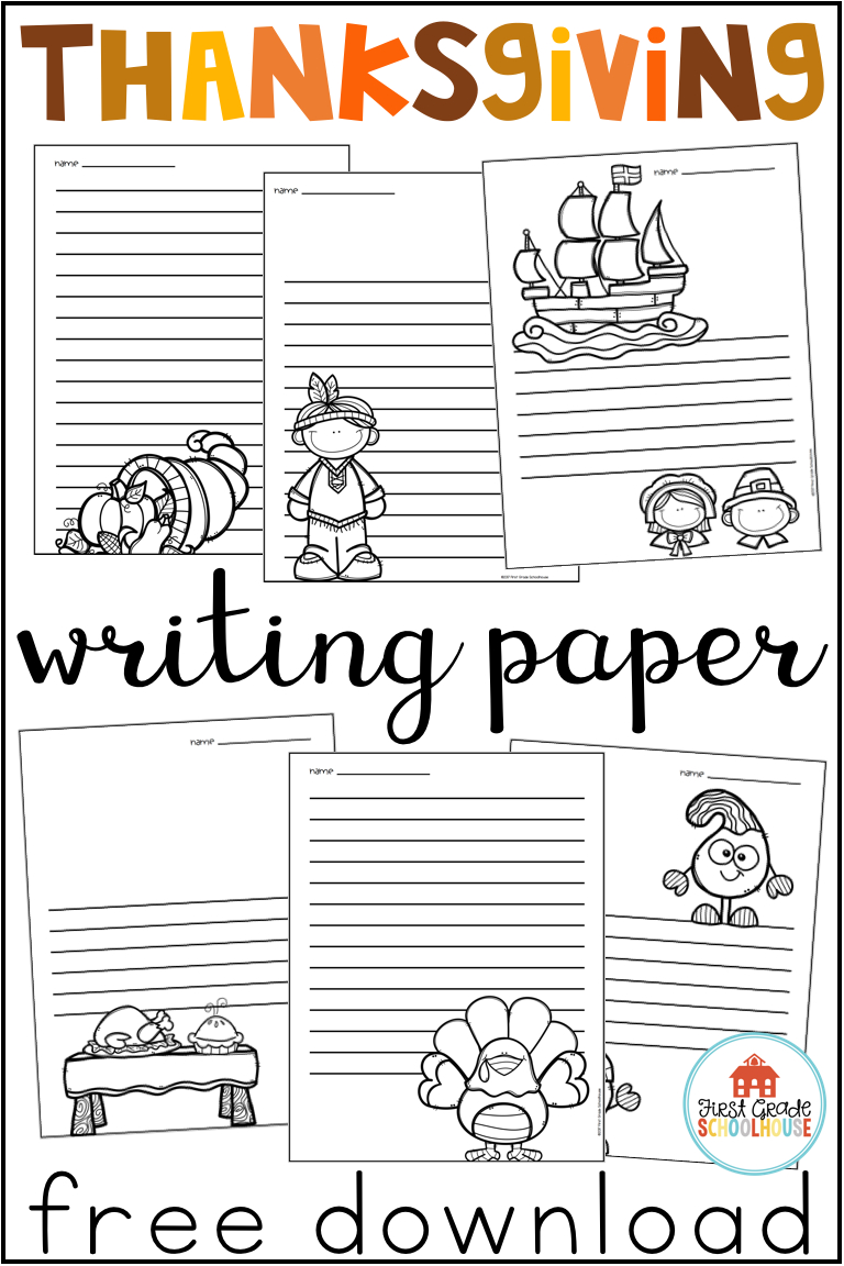 Thanksgiving Writing Paper | Second Grade Free Stuff - Free Printable Thanksgiving Writing Paper