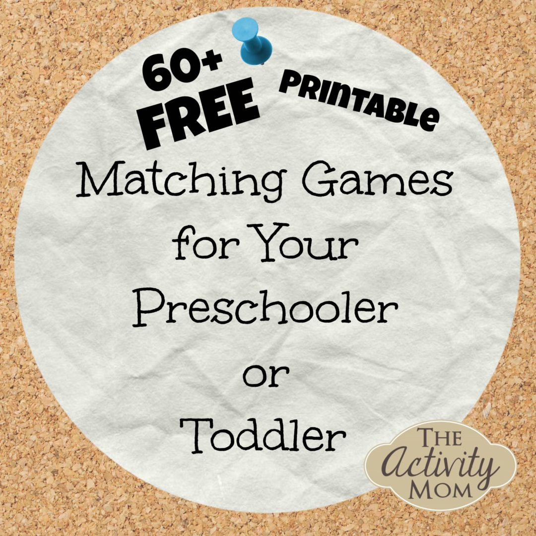The Activity Mom - Free Printable Matching Games - Free Printable Games For Toddlers