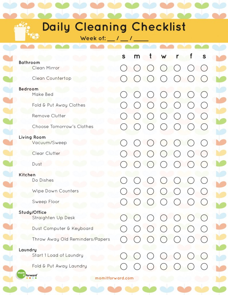 The Best Free Printable Cleaning Checklists - Sarah Titus - Free Printable Cleaning Schedule