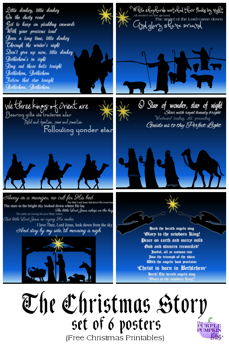 The Christmas Story Set Of 6 Posters - Free Printables - Free Printable Nativity Story
