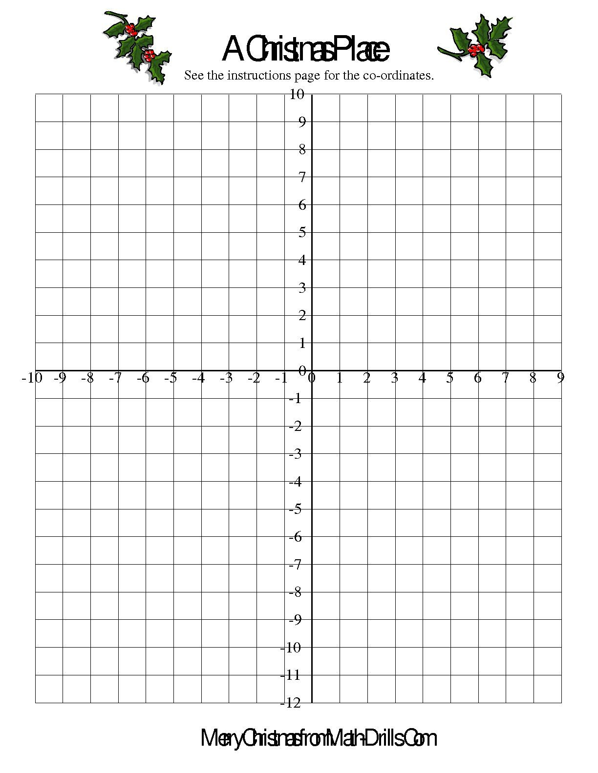 The Co Ordinate Geometry Activity Math Worksheet From Christmas - Free Printable Geometry Worksheets For Middle School