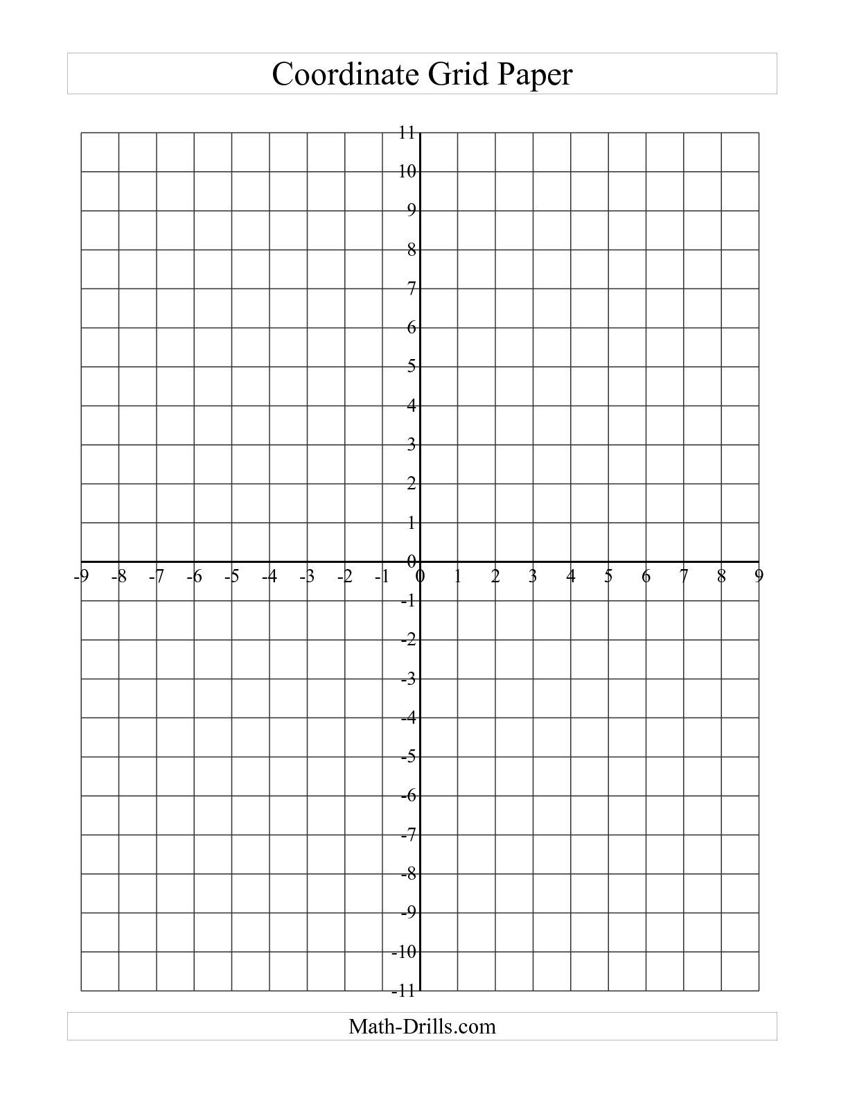 The Coordinate Grid Paper (Large Grid) (A) Math Worksheet From The - Free Printable Christmas Coordinate Graphing Worksheets