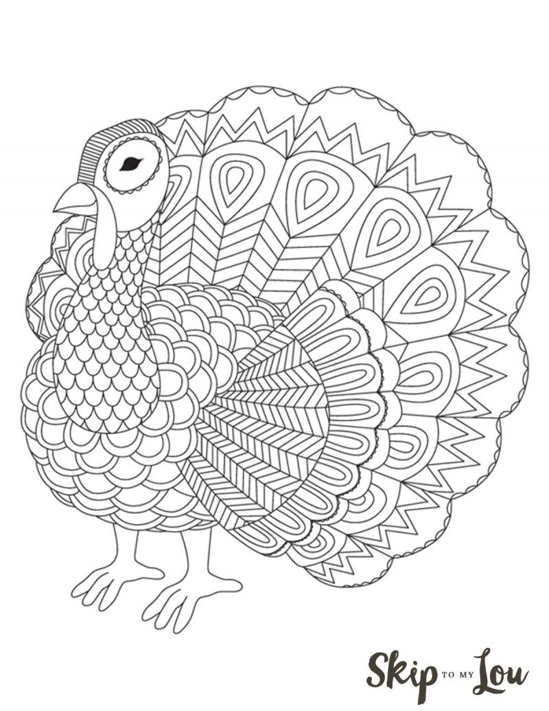 The Cutest Free Turkey Coloring Pages | Skip To My Lou - Free Printable Turkey Coloring Pages