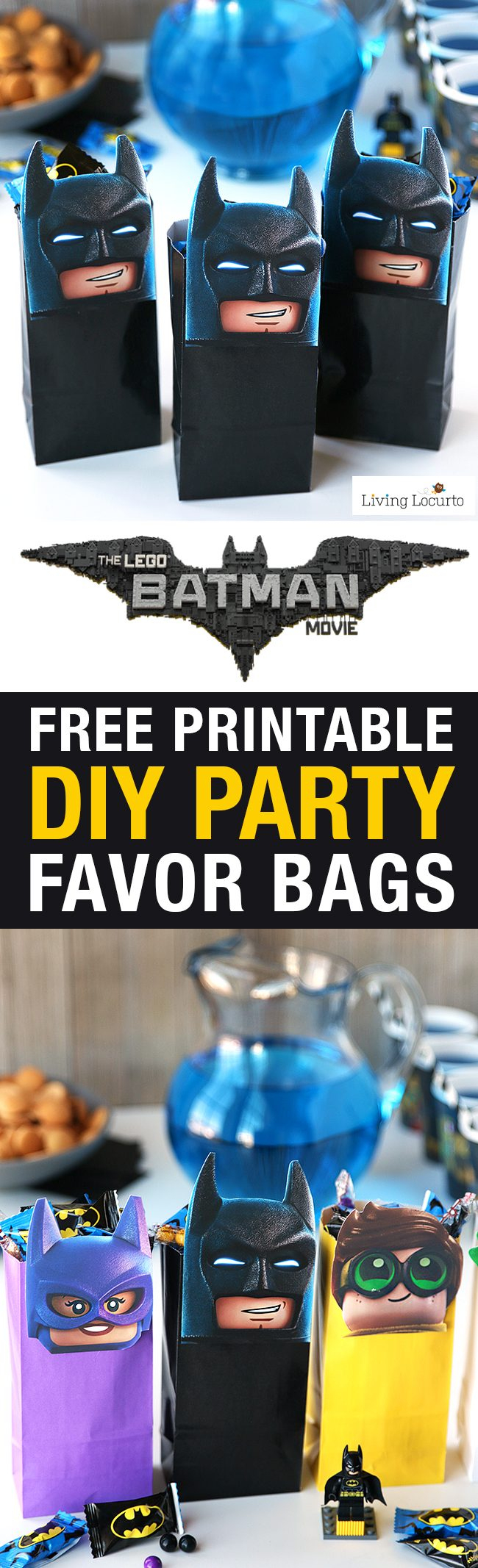 The Lego Batman Movie Diy Party Treat Bags | Free Printable Favor Bags - Free Printable Lego Batman