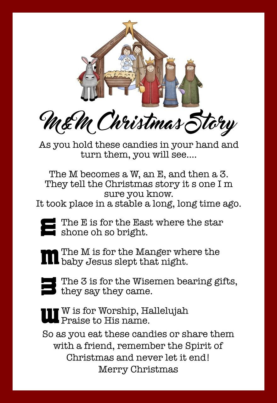 The M&amp;amp;m Christmas Story - Over 8 Free Printables | Christmas Ideas - Free Printable Nativity Story