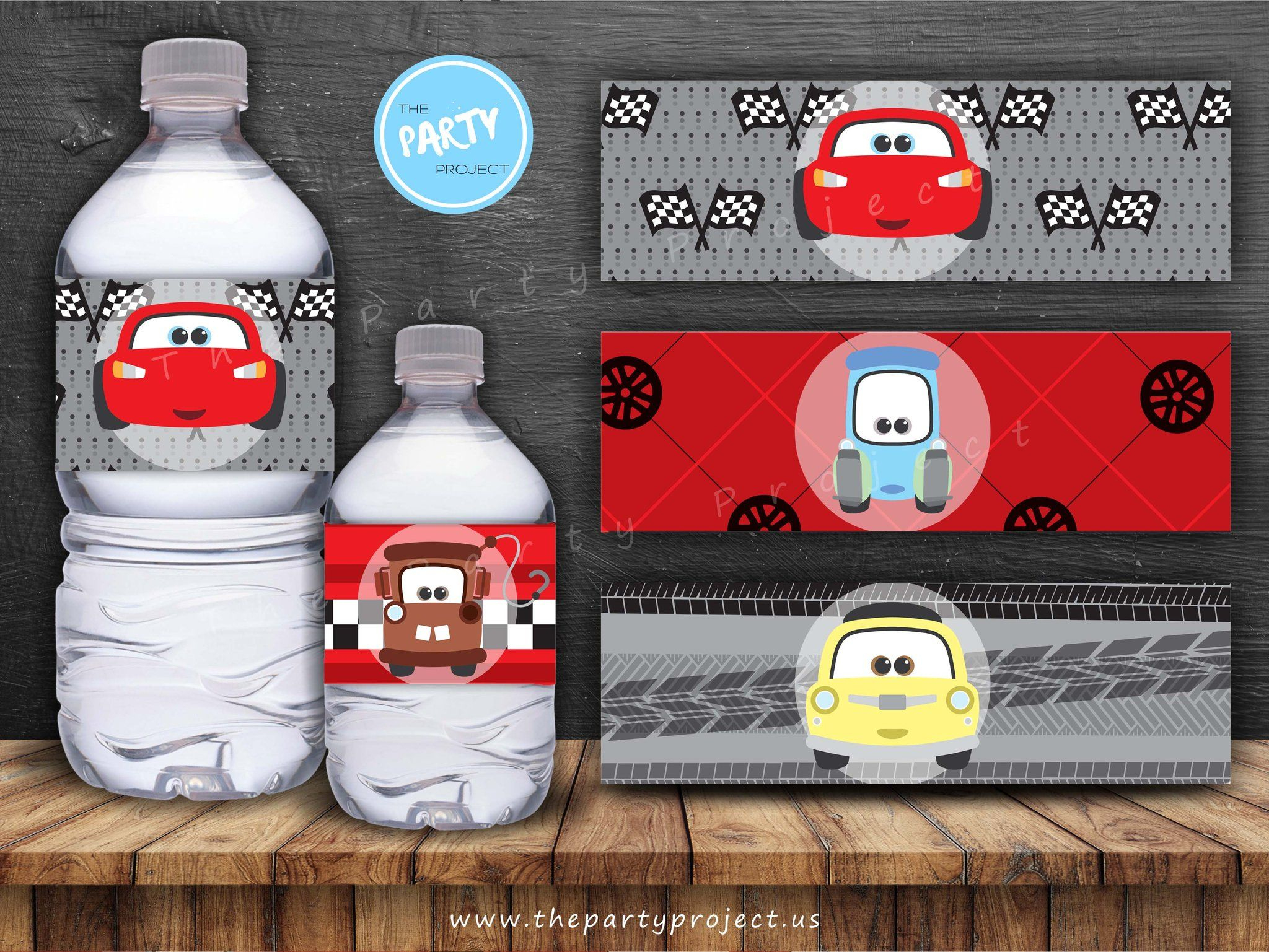 The Party Project | Cars 3 Party Printables | Cars Birthday Set - Free Printable Cars Water Bottle Labels