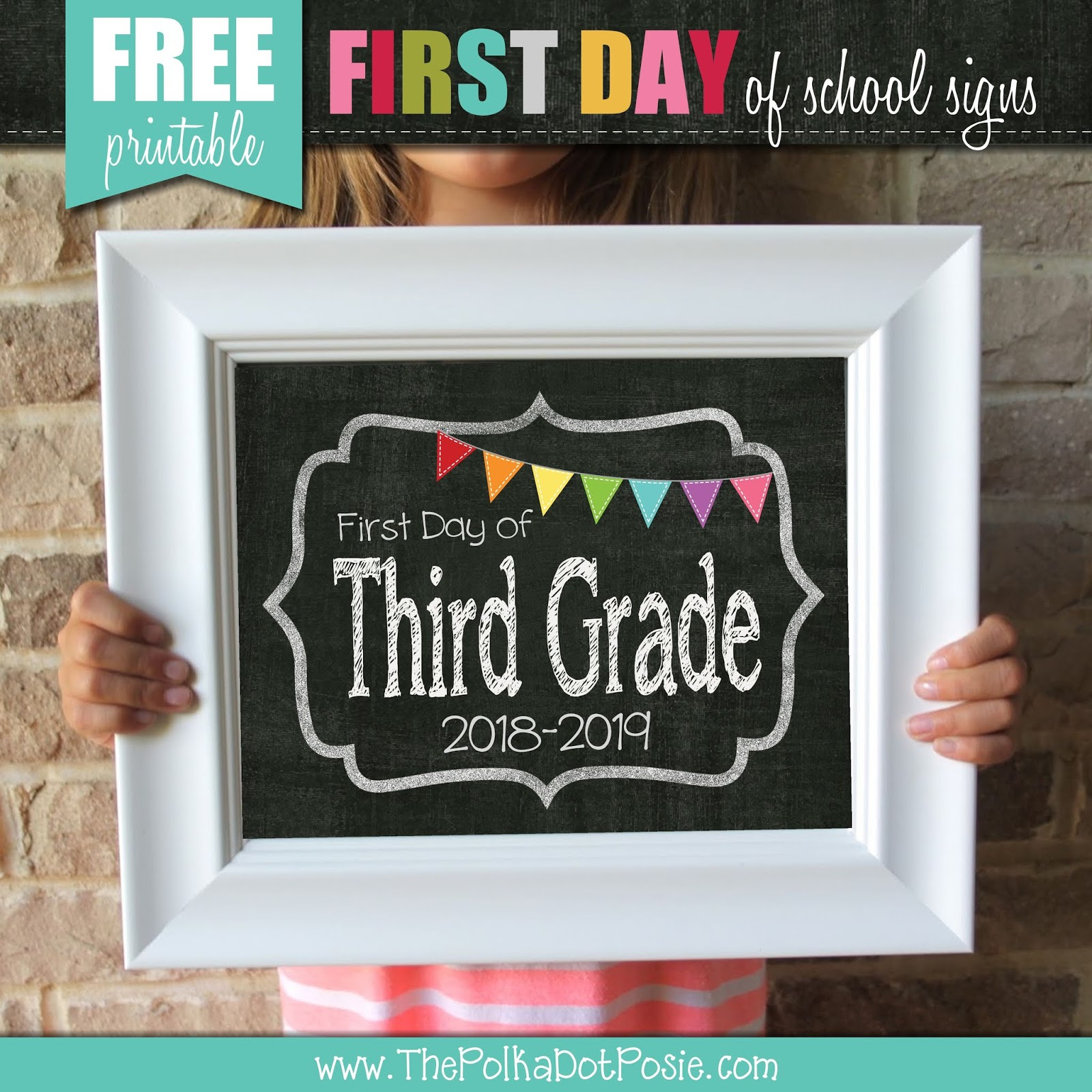 The Polka Dot Posie: Your Back-To-School Countdown Checklist! - Free Printable Fragrance Free Signs