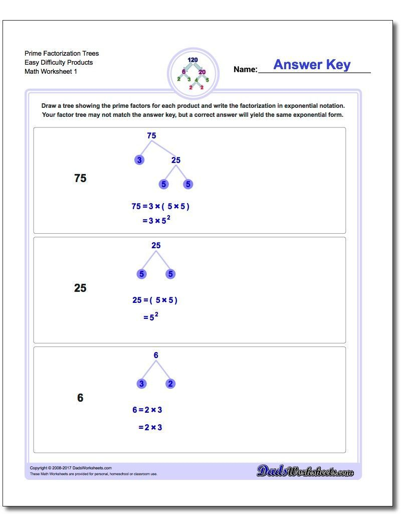 The Printable Prime Factorization Worksheets On This Page Require - Free Printable Lcm Worksheets