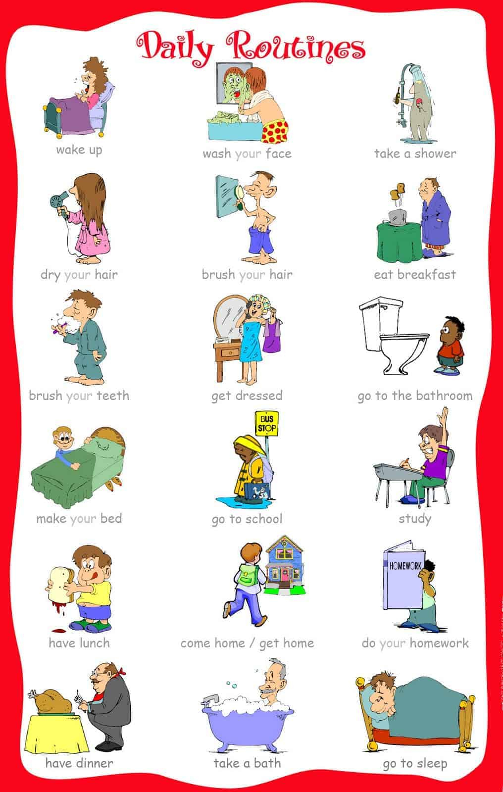 The Ultimate List Of Printable Visual Schedules. - Free Printable Kindergarten Task Cards