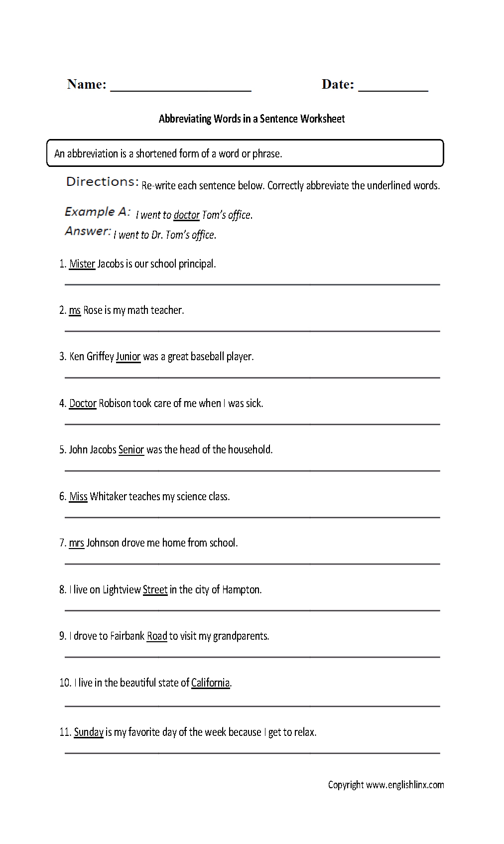 Third Grade Grammar Worksheets To Learn - Math Worksheet For Kids - Free Printable Third Grade Grammar Worksheets