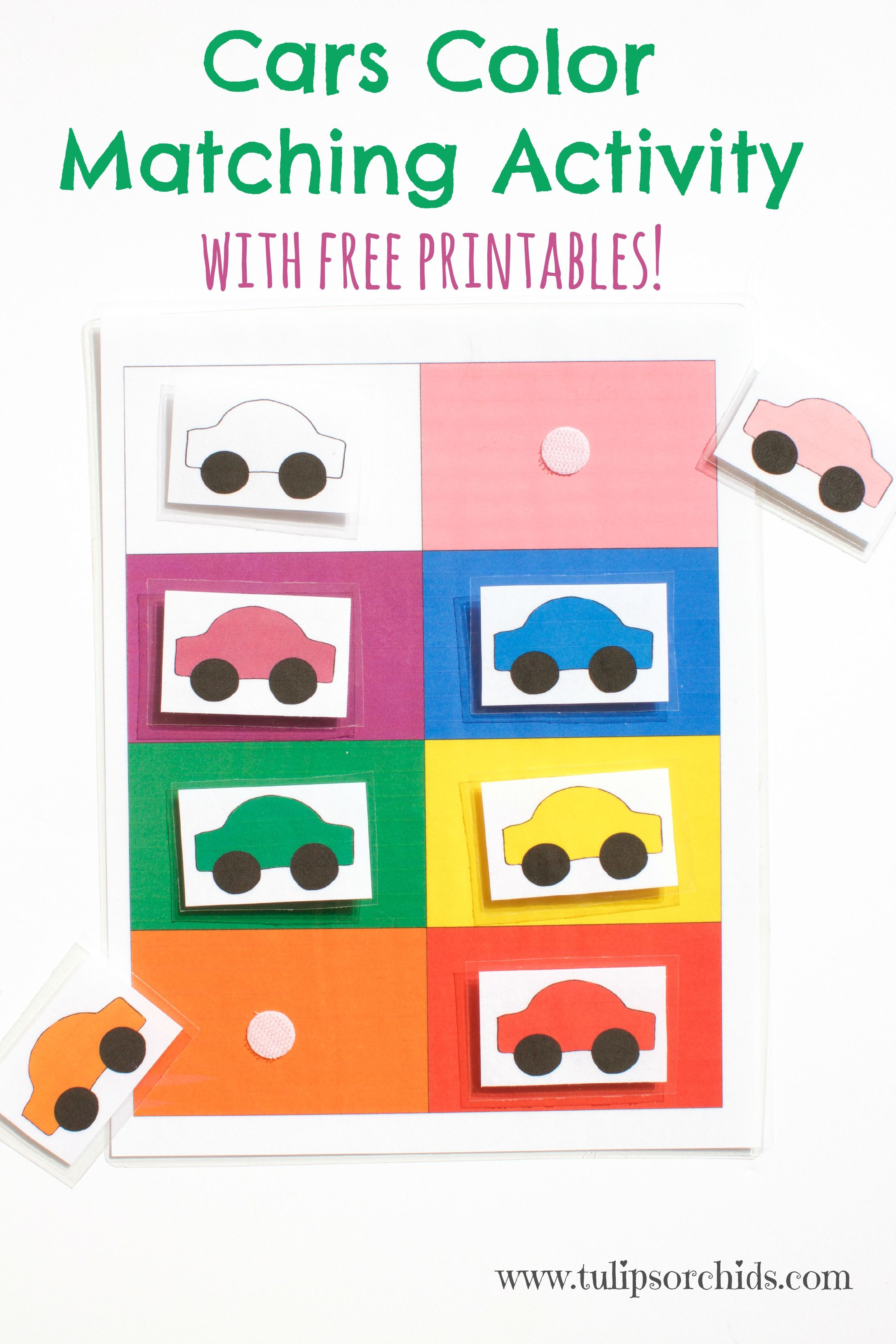 This Cars Color Matching Activity Incorporates Learning Colors As - Free Printable Toddler Matching Games
