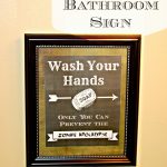 This Free Printable Makes The Cutest Fun Bathroom Sign (Wash Your   Free Wash Your Hands Signs Printable