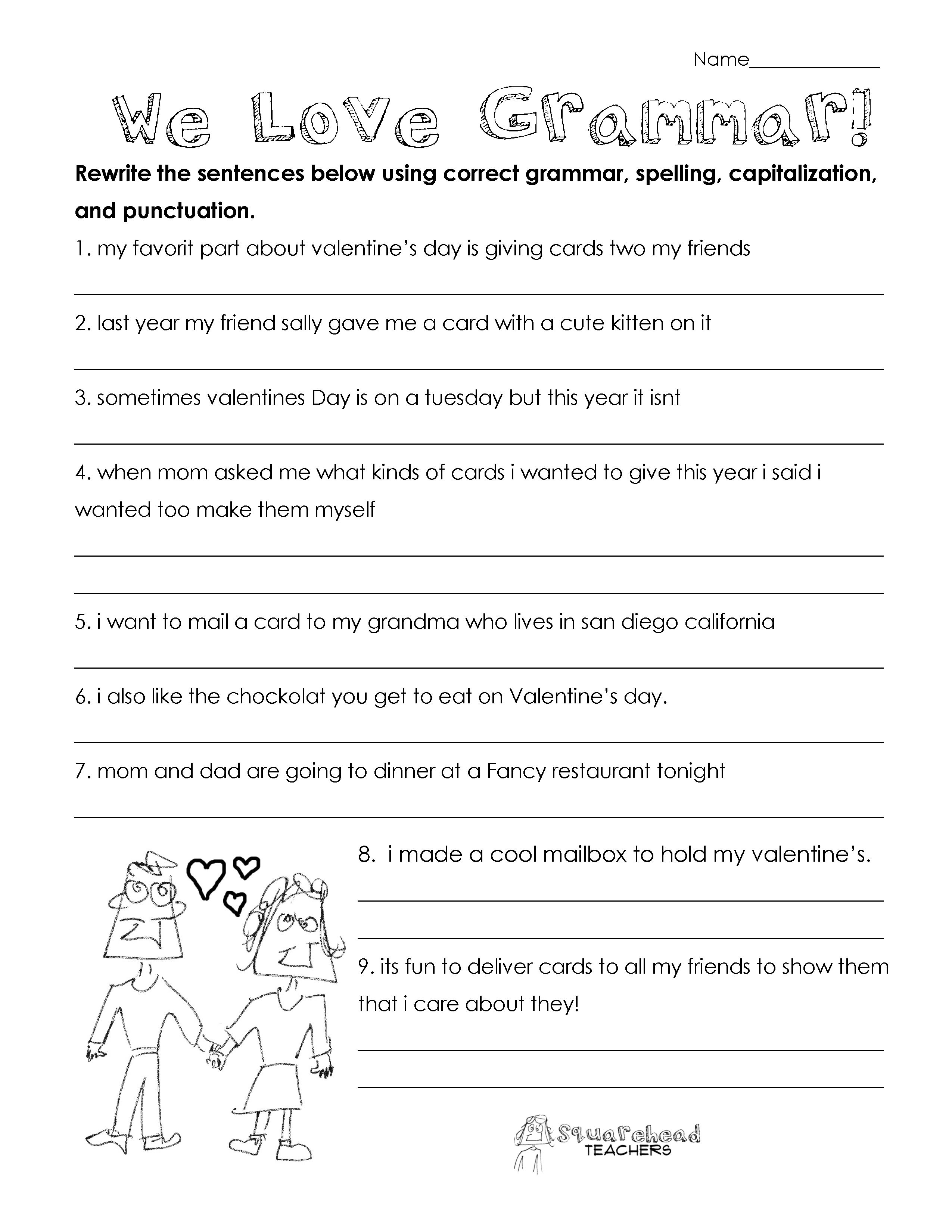This Grammar Practice Worksheet Seems A Bit Too Tough For The - Free Printable Grammar Worksheets For Highschool Students