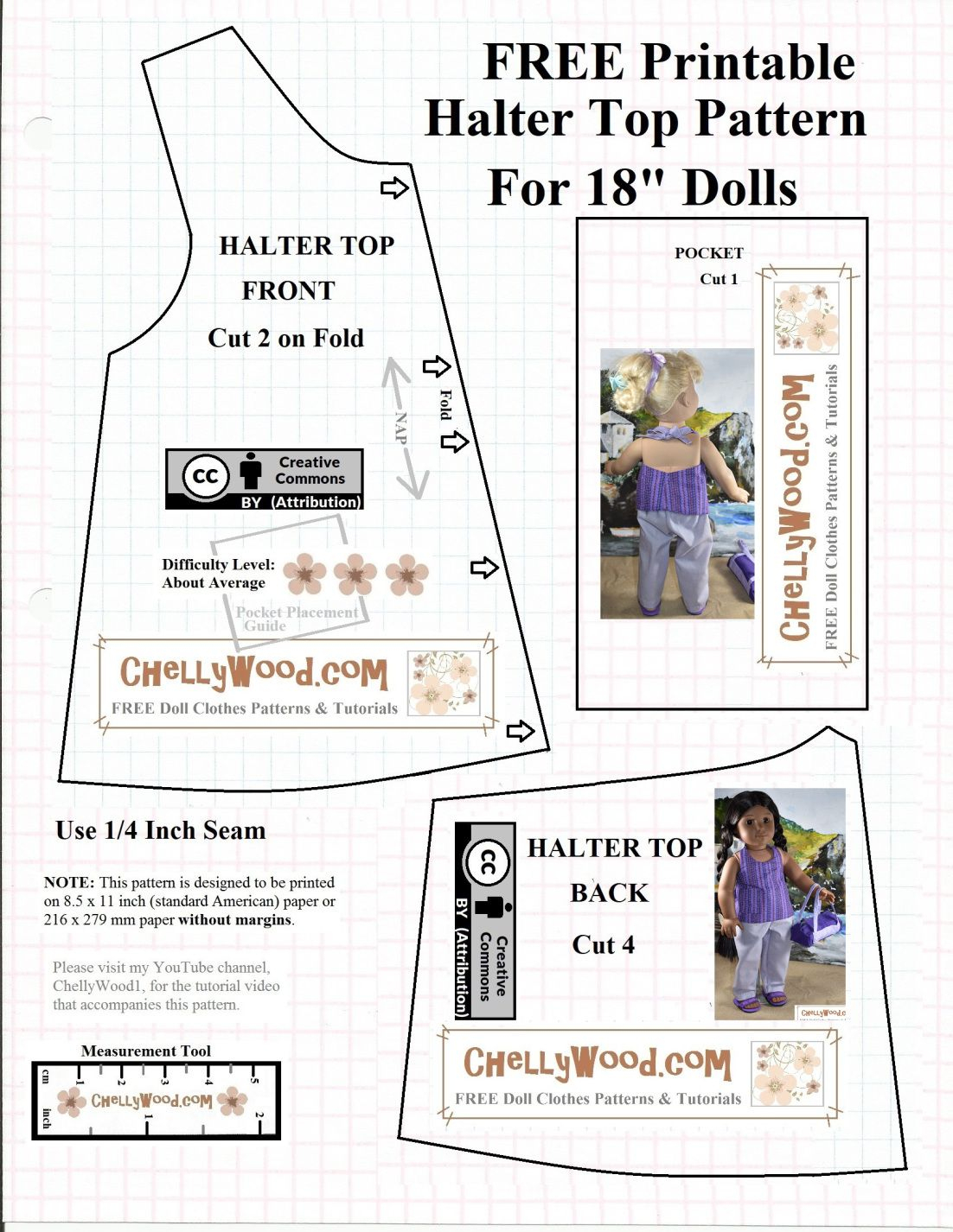 This Image Is A Free Printable Pattern For American Girl Doll - American Girl Doll Clothes Patterns Free Printable