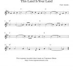 This Land Is Your Land   Free Easy Soprano Recorder Sheet Music   Free Printable Recorder Sheet Music For Beginners