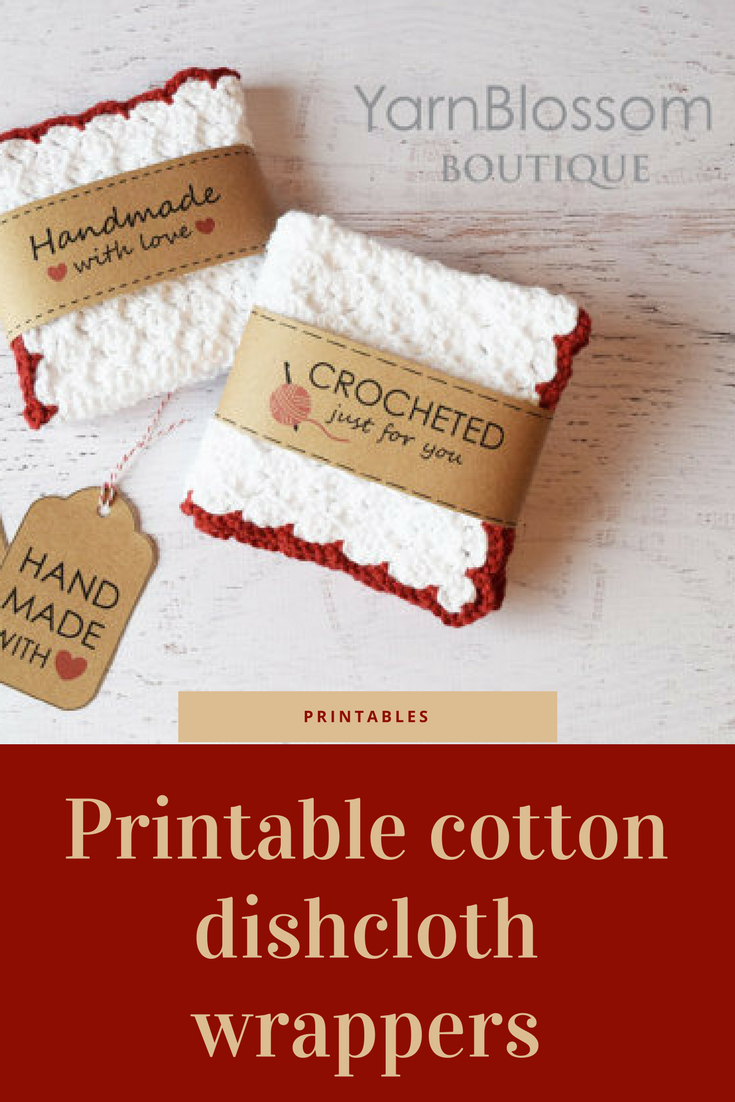 This Pattern Includes Instructions For Making The Dishcloths - Free Printable Dishcloth Wrappers