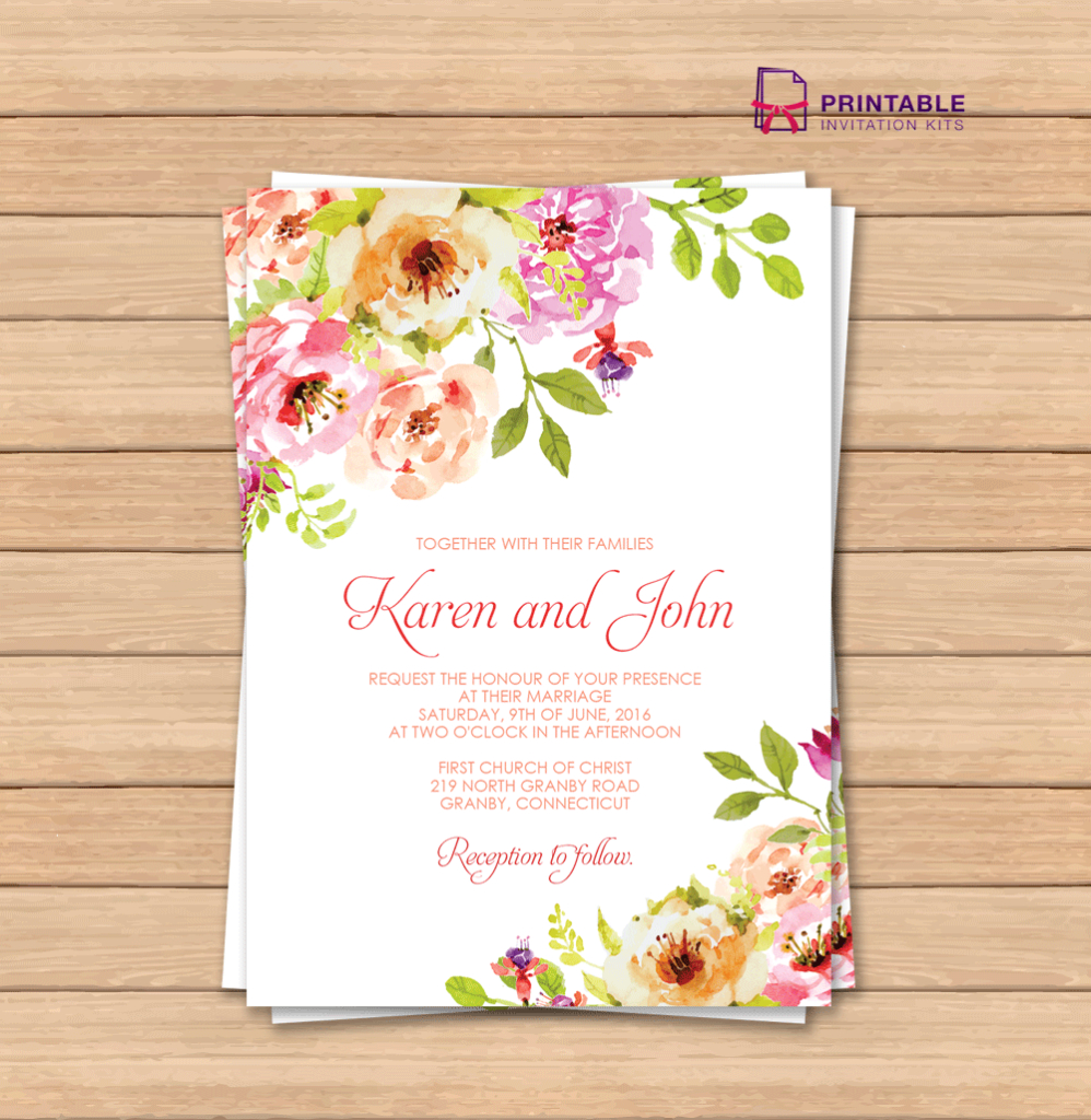 This Would Be Great With Different Colors Free Pdf Wedding - Free Printable Wedding Invitation Templates For Microsoft Word