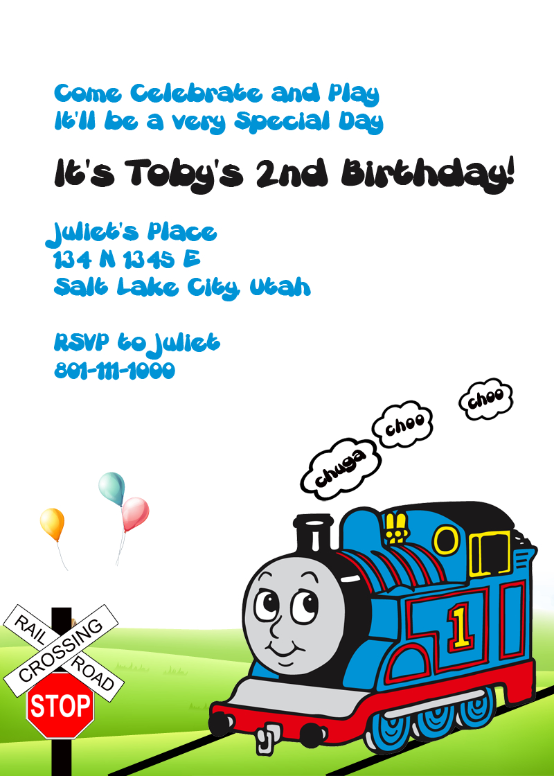 Thomas The Tank Engine Invitation ← Wedding Invitation Templates - Thomas Invitations Printable Free