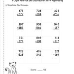 Three Digit Addition And Subtraction Worksheets From The Teacher's Guide   Free Printable Addition And Subtraction Worksheets