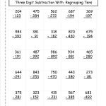 Three Digit Subtraction Worksheets   Free Printable 3 Digit Subtraction With Regrouping Worksheets