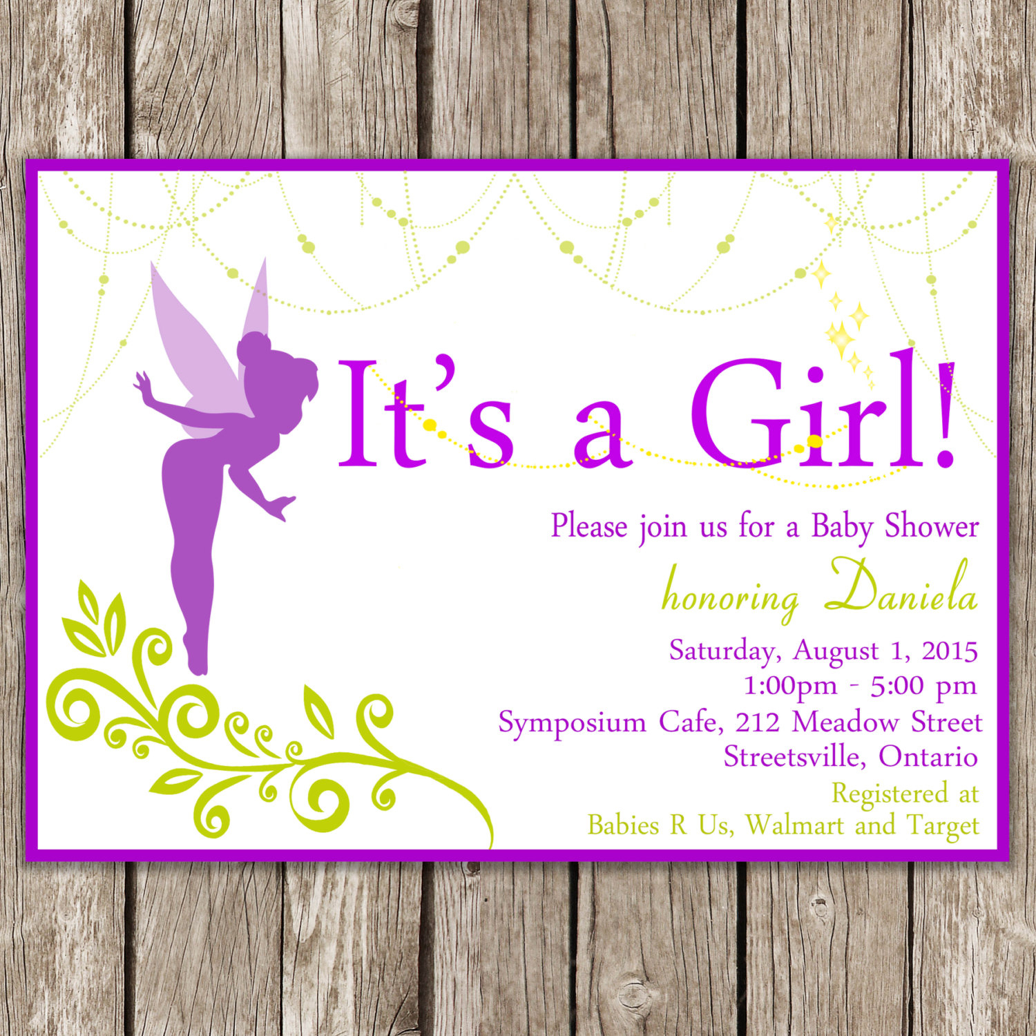 Tinkerbell Baby Shower Invitations Printable • Baby Showers Design - Free Printable Tinkerbell Baby Shower Invitations