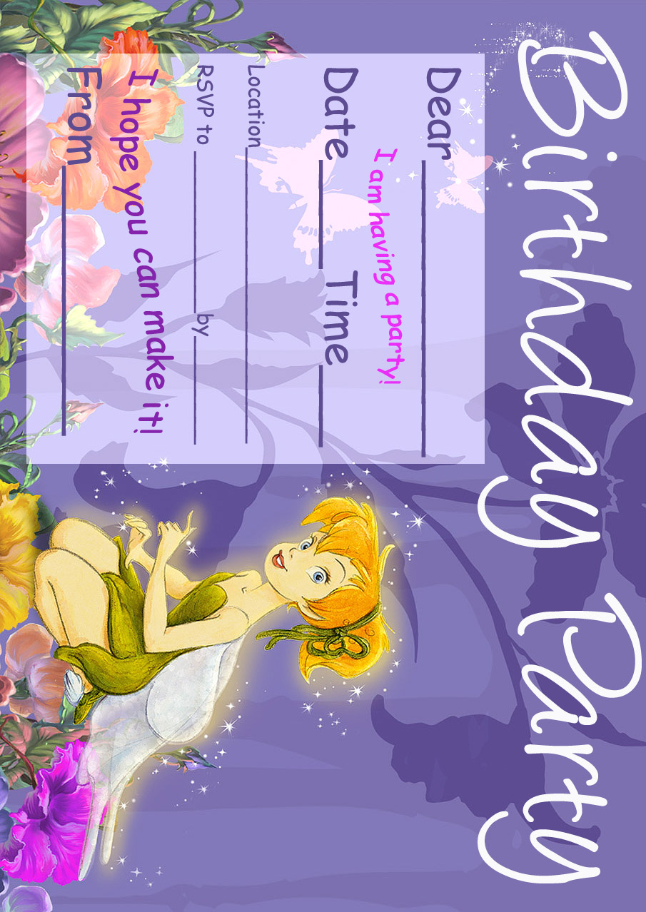 Tinkerbell Birthday Party Invitation Printable - Best Gift Ideas Blog - Free Tinkerbell Printable Birthday Invitations