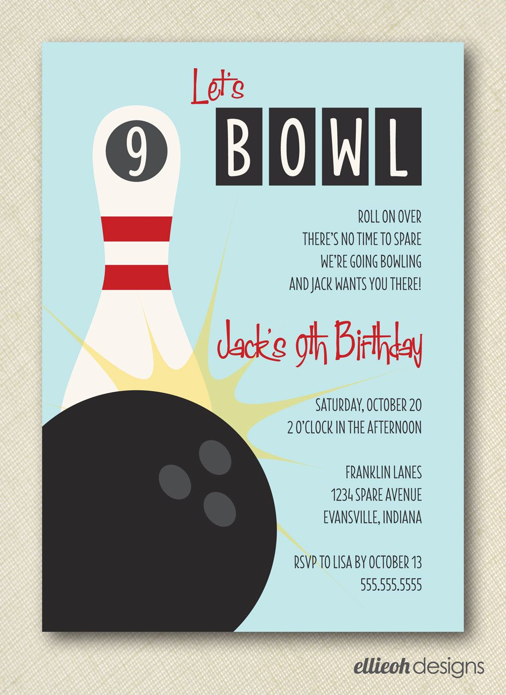 Tips Easy To Create Bowling Party Invitations | Invitstiondown - Free Printable Bowling Birthday Party Invitations