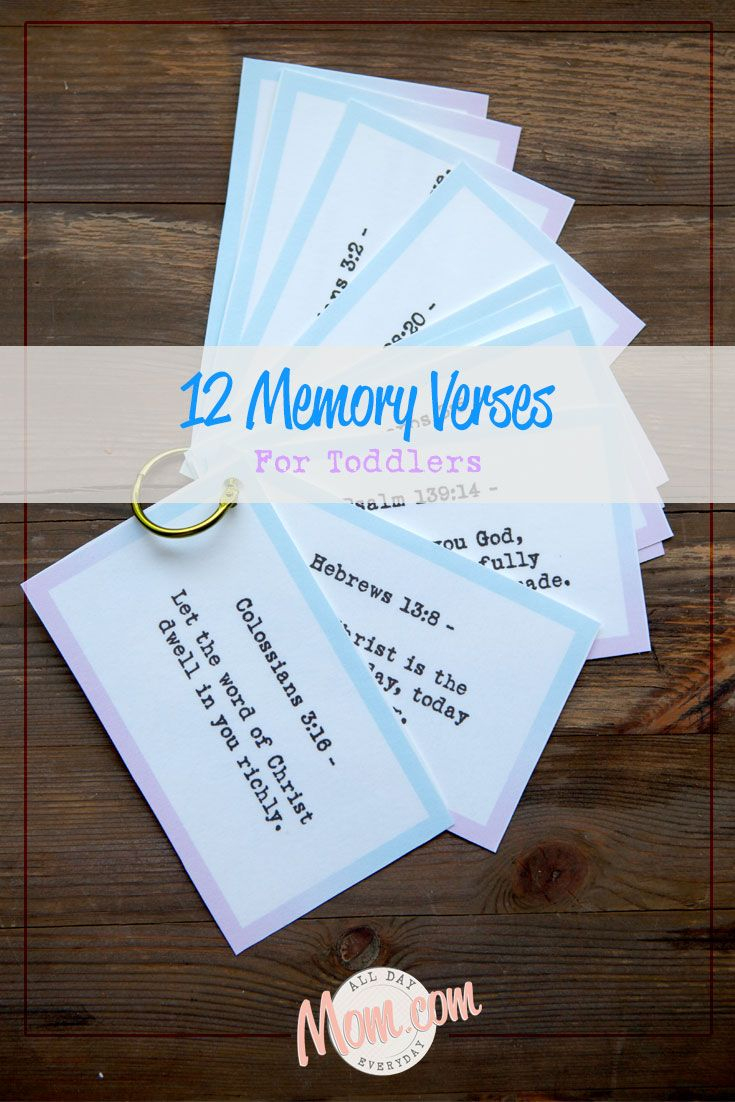 Toddler Bible Memory Verses. Free Printables Included To Take Along - Free Printable Bible Crafts For Preschoolers