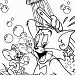 Tom And Jerry Shower Coloring Pages For Kids, Printable Free   Free Printable Tom And Jerry Coloring Pages