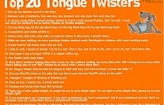 Free Printable Tongue Twisters