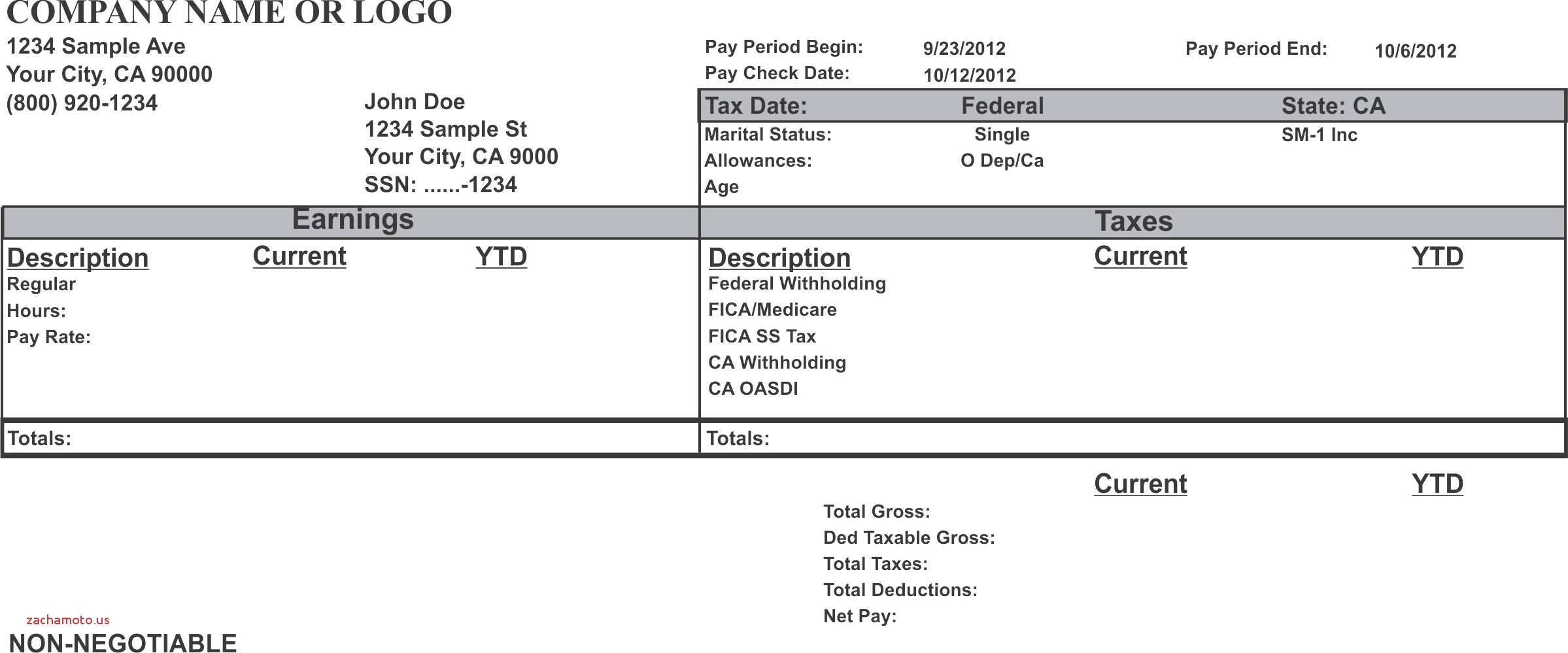 Top Result Free Check Stubs Template Software Lovely Blank Paycheck - Free Printable Blank Check Stubs