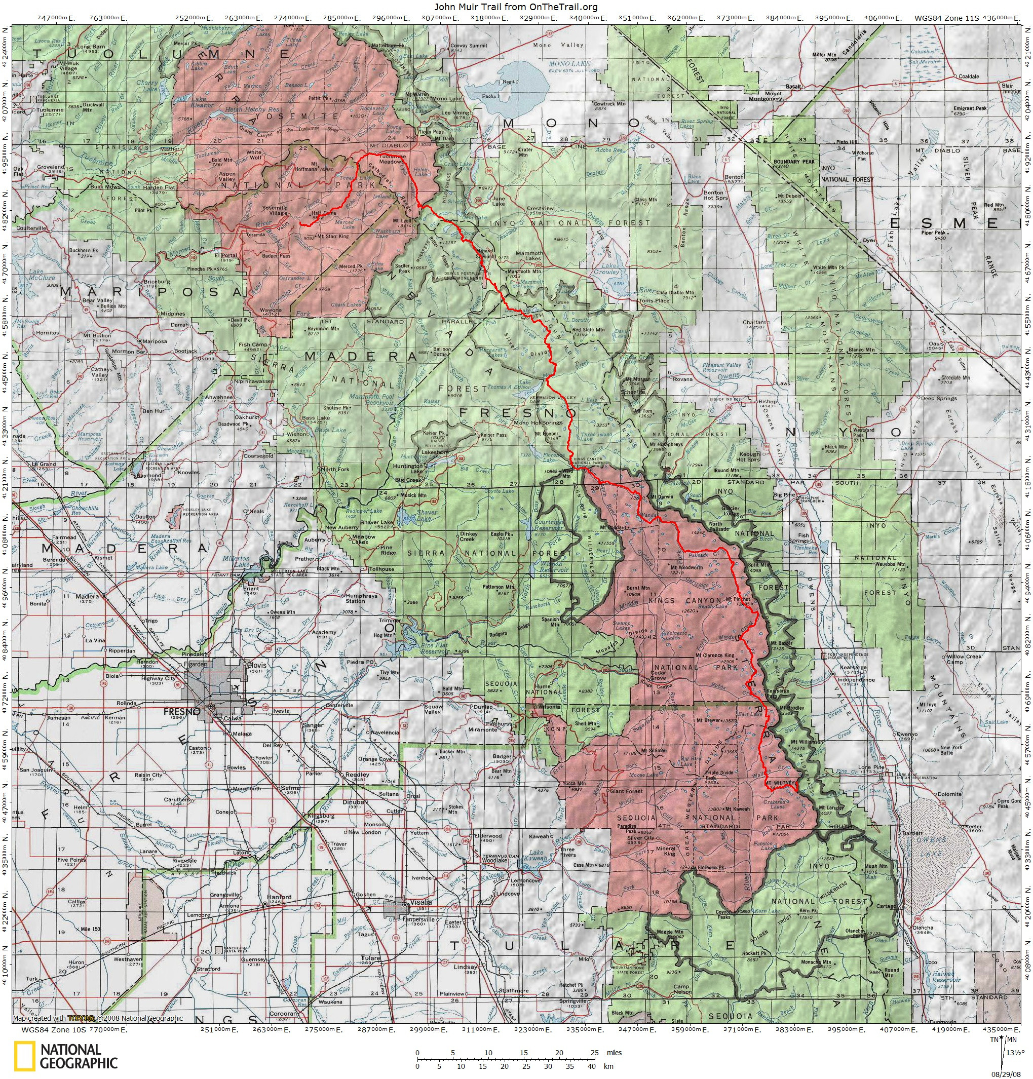 Topographic Map Southern California Free Printable Jmt Topo Maps - Free Printable Topo Maps