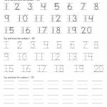 Trace Numbers 1 20 | Kiddo Shelter   Free Printable Counting Worksheets 1 20