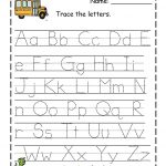 Traceable Letter Worksheets To Print | Alphabet And Numbers Learning   Free Printable Alphabet Tracing Worksheets For Kindergarten