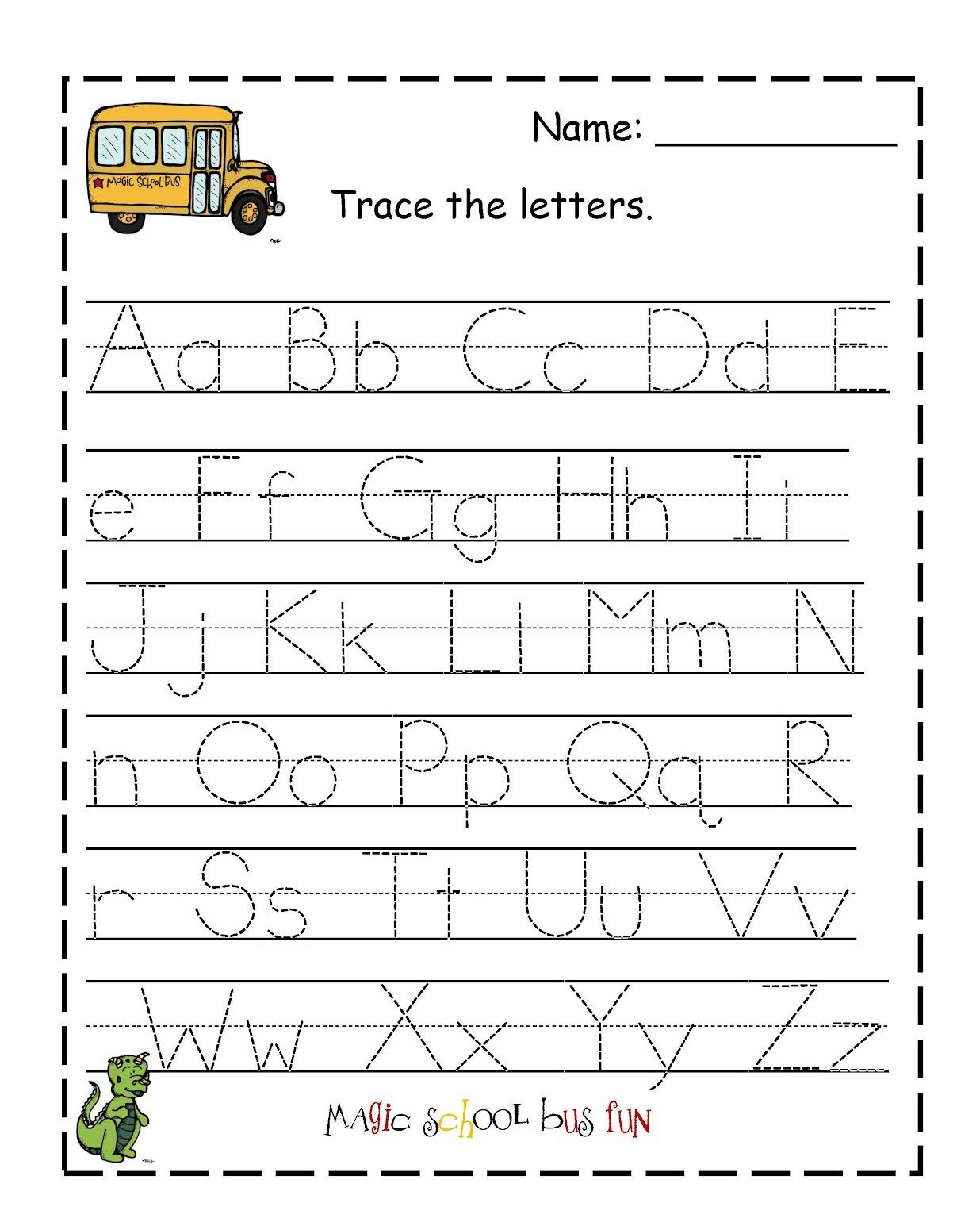 Traceable Letter Worksheets To Print | Alphabet And Numbers Learning - Free Printable Alphabet Tracing Worksheets For Kindergarten