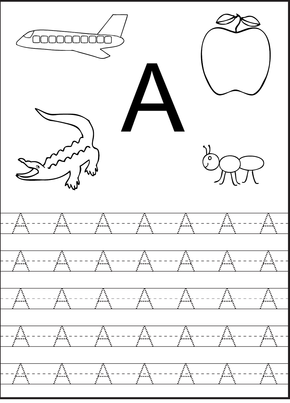 Tracing The Letter A Free Printable | Alphabet And Numbers Learning - Free Printable Traceable Letters