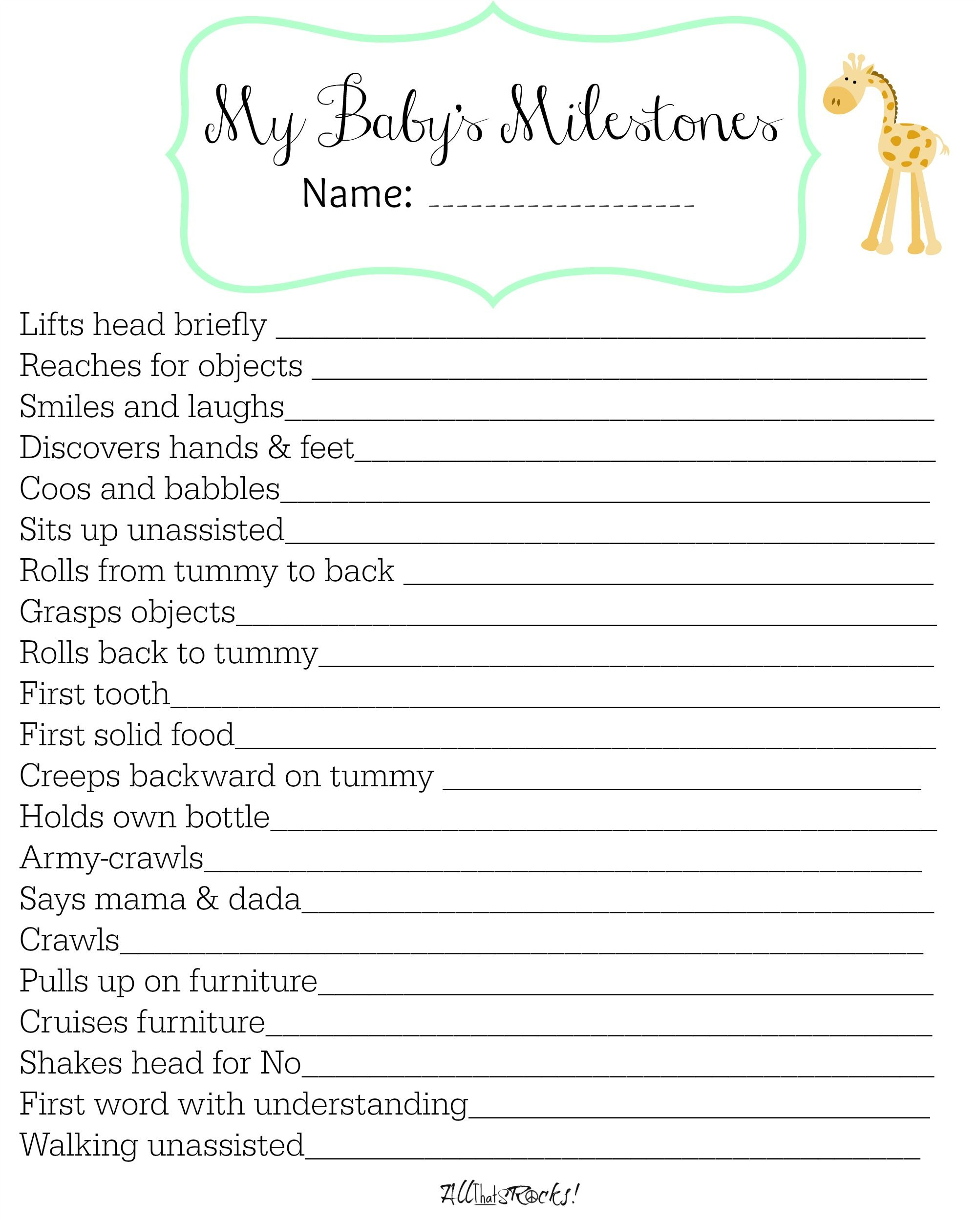 Track Baby&amp;#039;s Major Milestones With This Free Printable - Free Printable Baby Scrapbook Pages