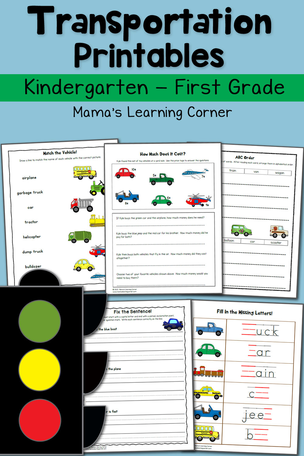 Transportation Worksheets For Kindergarten And First Grade - Mamas - Free Printable Transportation Worksheets For Kids