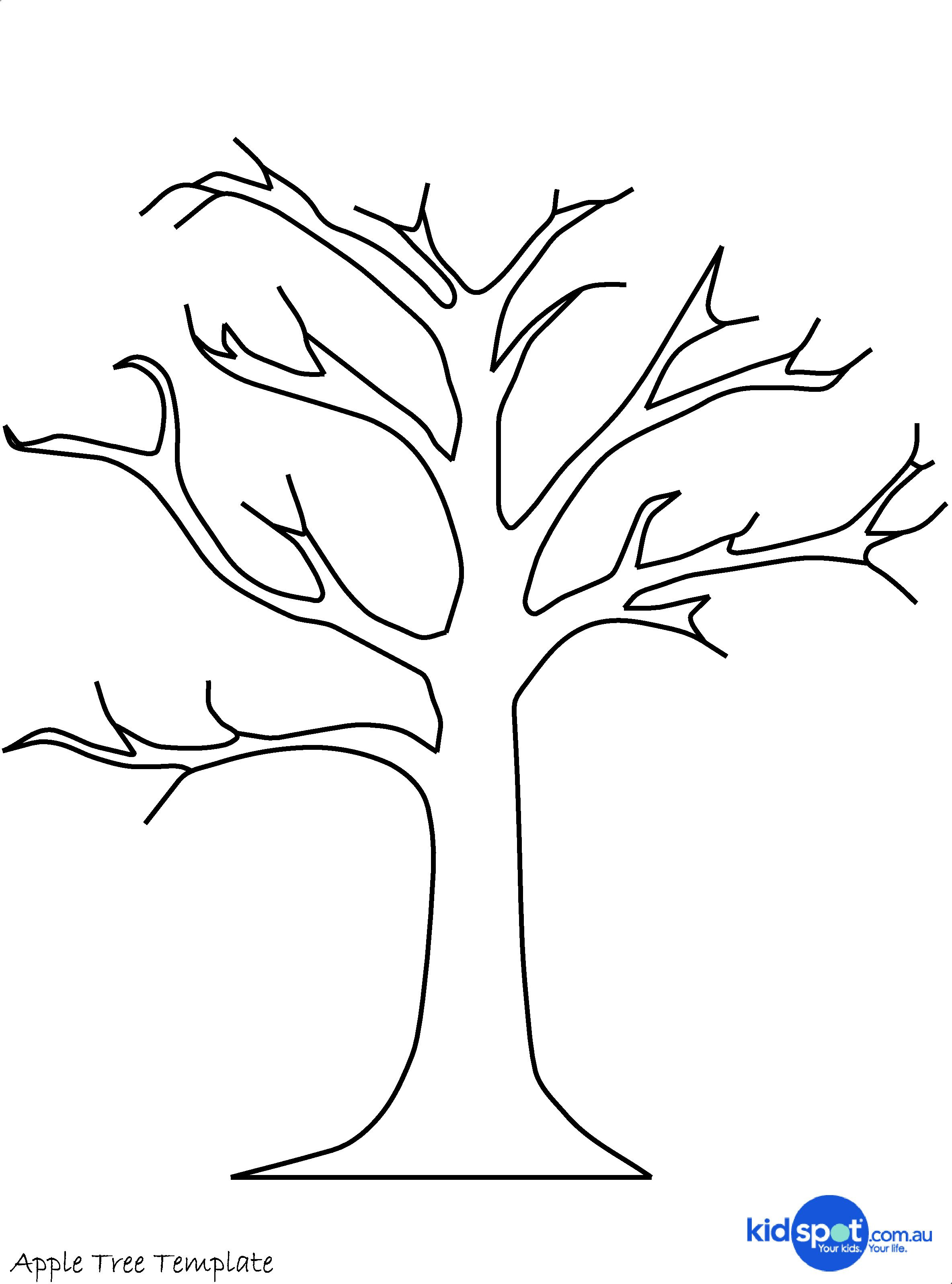 Tree Craft: Cork Stamp Apple Tree | Clip Art | Tree Templates, Tree - Free Printable Tree Template