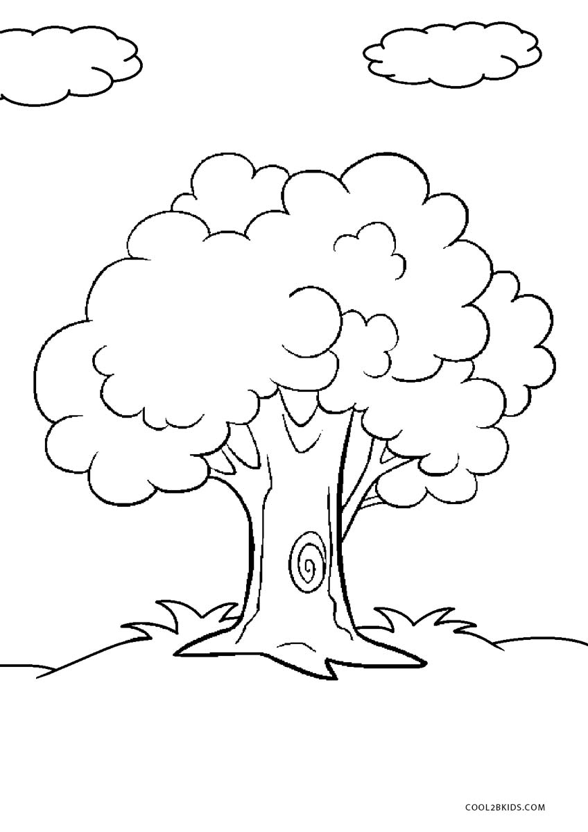 Trees Coloring Pages Free Printable Tree For Kids Cool2Bkids 848 - Tree Coloring Pages Free Printable