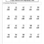 Two Digit Addition With Regrouping Ones To Tens Place Worksheet   Free Printable Math Worksheets Addition And Subtraction