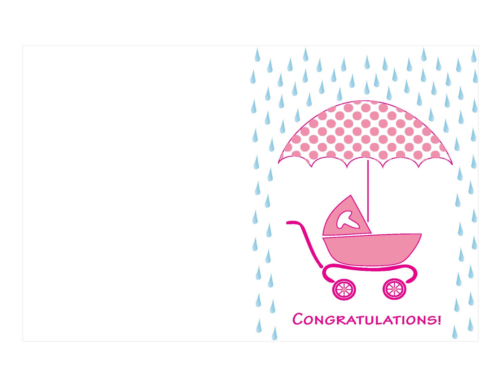 Twocreativewomen More Free Greeting Card Printables Salmon Shower - Congratulations On Your Baby Girl Free Printable Cards