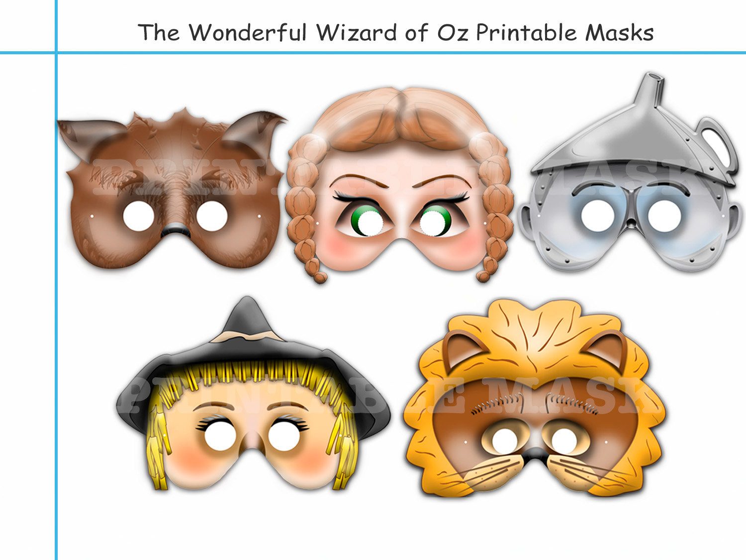 Unique The Wonderful Wizard Of Ozholidaypartystar On Zibbet - Free Printable Wizard Of Oz Masks