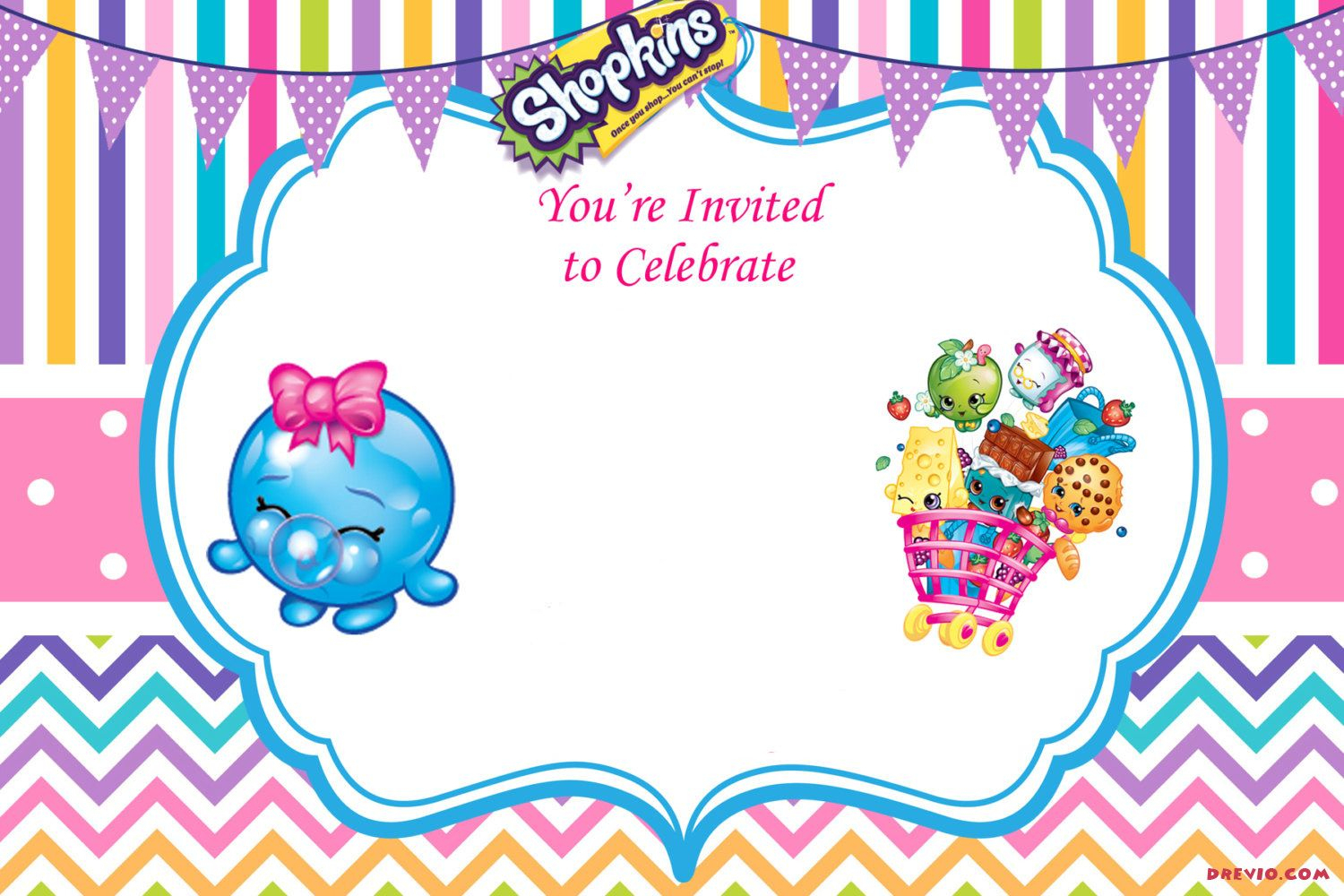 Updated - Free Printable Shopkins Birthday Invitation | Event - Shopkins Banner Printable Free